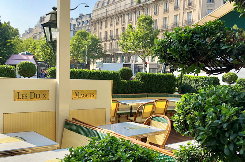 La terrasse jardin des Deux Magots