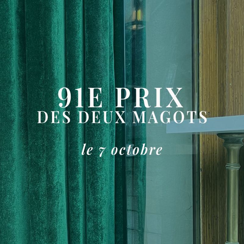 Le 91e Prix des Deux Magots, le 7 octobre 2024